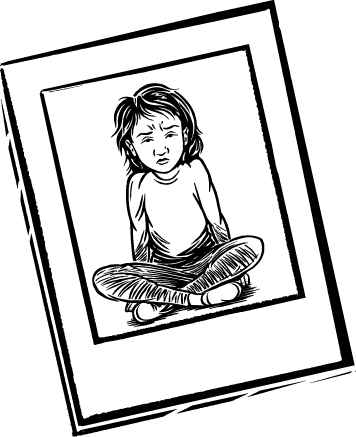 Sad girl sitting all alone