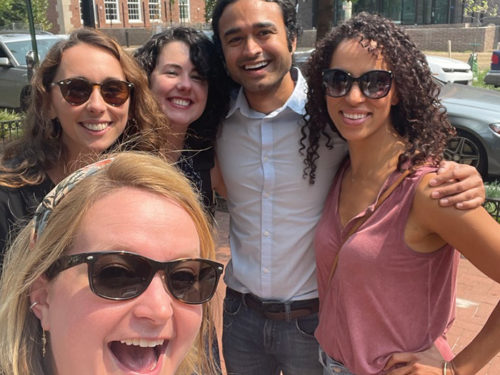 Employees at a meet up.