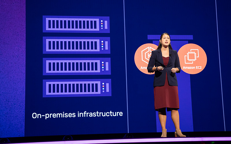 Dr Rebecca Portnoff s'exprimant à AWS re:Invent